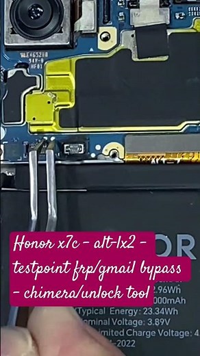 Honor x7c - alt-lx2 - testpoint frp/gmail bypass - chimera/unlock tool