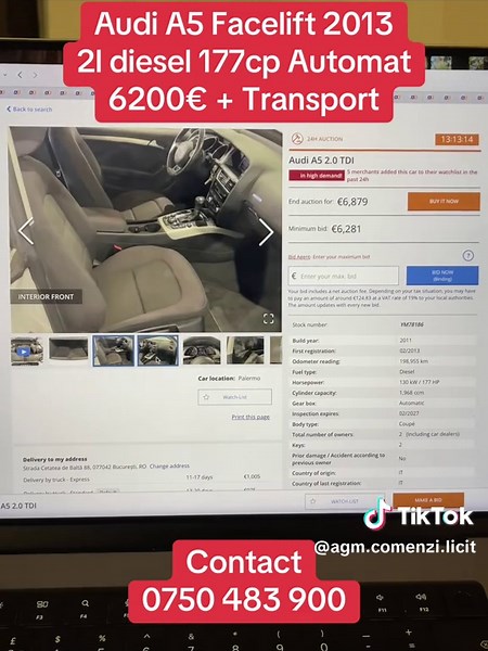 Audi A5 Facelift 2013 de vânzare