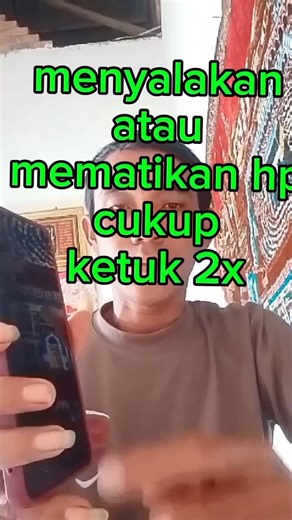 cukup ketuk dua kali maka HP akan menyala #tutorial