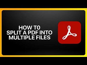 How To Split a PDF Into Multiple Files in Adobe Acrobat! Tutorial