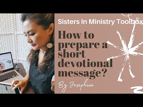 How to prepare a short devotional message? (Verse Mapping - Part 2)