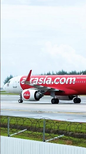🛬 AirAsia A320neo Smooth Landing | Beautiful Runway View ✈️🔥 #airasia #airasiaflight #airport #viral