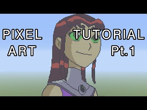 Minecraft Pixel Art Tutorial - Starfire Teen Titan Part 1