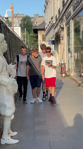 He Got Shocked 😯 Human Statue Prank #Reaction #Prank #statue #justforfun #comedy #humanstatue | Michael Pranks