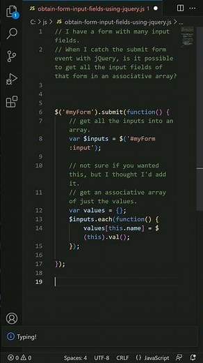 javascript - Obtain form input fields using jQuery?