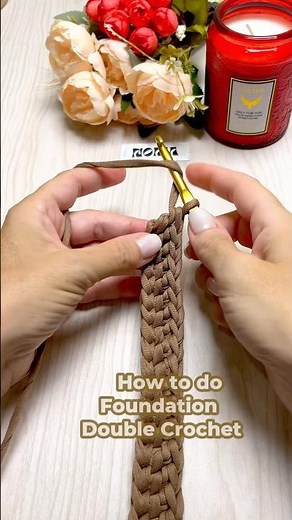 Foundation Double Crochet Tutorial ✨ Easy & Clean Crochet Edge