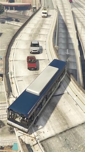 Freeway Bus Trick In GTA V 😱 #shorts #gta #gtav