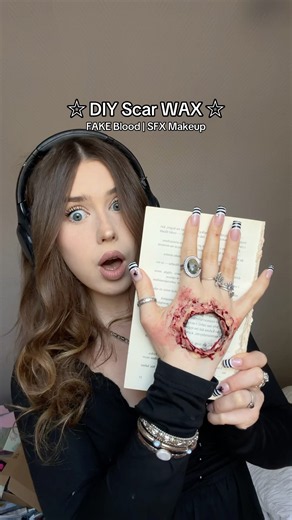 DIY Scar WAX And BOOK Illusion SCARY Costume PROP Hack