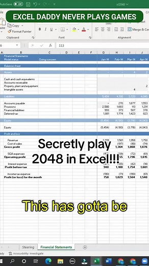 Play games at #work #excel #exceltips