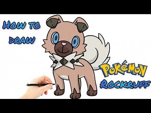 How to draw rockruff | How to draw pokemon | The Pokémon Artist | V Art Studio