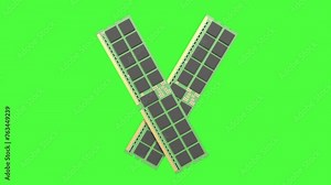 3D Realistic DDR5 RAM Rendering - Cutting-Edge Memory Visualization, 4K motion Video Element. Stock Video