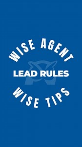 Nurture leads effortlessly by setting up rules for leads coming into your account! 🦉 Go to contacts > Lead Rules to start automating your client follow-up! ✅ #WiseTip #WiseAgent #LeadAutomation | Wise Agent