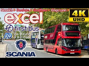 [First Bus Eastern Counties: Excel A Norwich to King’s Lynn, Cringleford, Dereham, Swaffham, Necton]