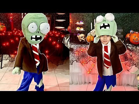 DISFRAZ PLANTS VS ZOMBIES - MI PROYECTO DE HALLOWEEN