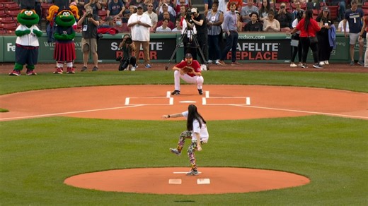 Steve Aoki's wild first pitch