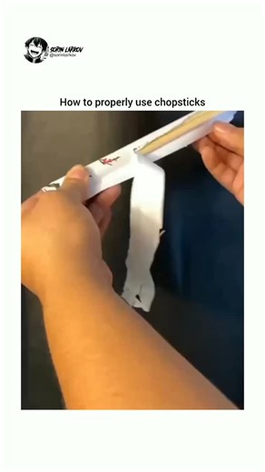 Sorin larkov on Instagram: "To properly use chopsticks, start by placing one chopstick in the crook of your thumb and resting it against the side of your ring finger-this bottom chopstick remains stationary. Then, hold the second chopstick like a pencil, using your thumb, index, and middle fingers to grip it. This top chopstick is the one that moves. To pick up food, keep the tips of the chopsticks aligned and use your index and middle fingers to move the top chopstick up and down, opening and c