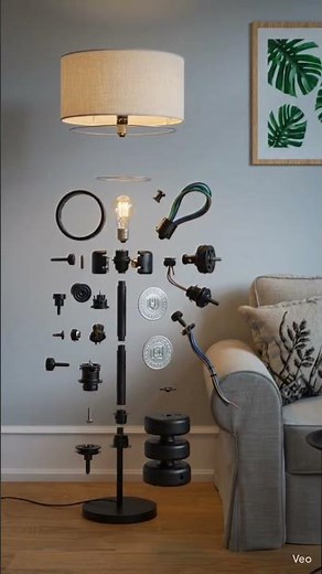 Anatomy of Light 💡 | Epic Exploded View of a Floor Lamp#TechAnatomy #Engineering