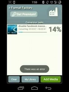 Convert media file using format factory for android