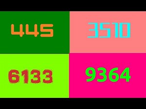 Colorful Numbers 1 to 10000 (100 fonts) [HD] (Ver. 2)