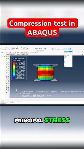 See the Exact Point Where Compression Failure Begins #abaqus #simulation #shorts