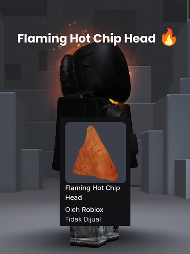 Outfit Idea: Flaming Hot Chip Head in Roblox