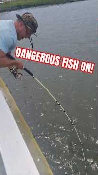 HOOKING A DANGEROUS FISH! #fishing #stingray #shark #fishingvideo #deepsea #pierfishing #dangerous