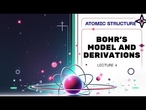 Master #atomicstructure Lecture 4- Bohr Model : Postulates, Derivations & Numerical Problems