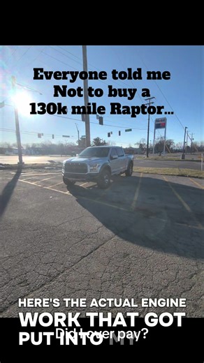 Everyone told me not to buy a 130k mile F150 Raptor... Part 2 Full timing service before I bought it — tensioners, guides, crank work, gaskets, coolant. Now it’s at 162k miles. Would YOU buy one with that mileage? What would you have paid? 👇 Drop your number. #2017F150 #F150Raptor #HighMileage #TruckTok #Ford