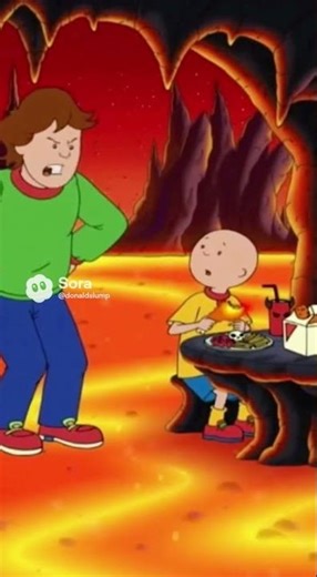 Caillou skip school and went to hell and gets grounded #caillougetsgrounded ￼