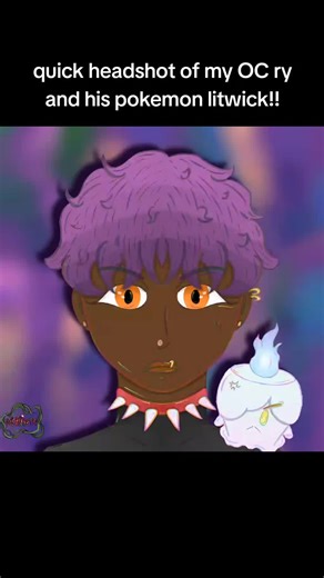 here's my boy ry!!! drawing him with litwick just for a fun little thing (⁠≧⁠▽⁠≦⁠)(⁠≧⁠▽⁠≦⁠) #oc #fyp #digitalart #pokemon #litwick