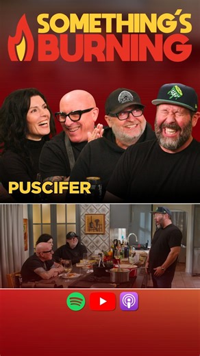 Puscifer | Carina, Mat & Maynard join @bertkreischer on #somethingsburning Normal Isn’t — especially in Bert’s kitchen. Watch the full episode on... | Instagram