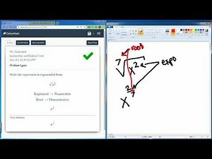 DeltaMath Exponential and Radical Form