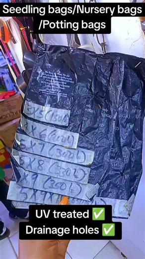 For 100% survival rate of your nursery. It is UV treated to avoid it being damaged by the sun and has drainage holes to help prevent root rot. Each pack contains 100 pieces #seedlings #seedlingfam #pottingbag #seedlingbags #nurserybag