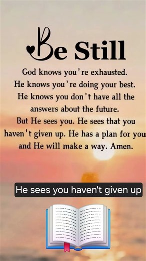 He knows we don't have all the answers doing our best #bestill #makeaway