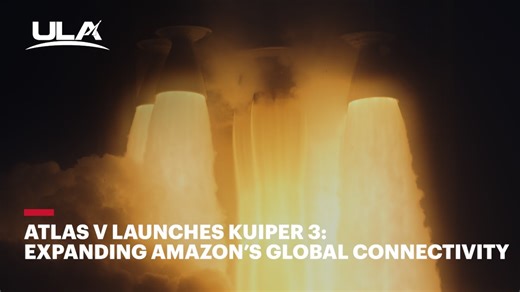 ULA Atlas V Rocket Launches Kuiper 3: Expanding Amazon’s Global Connectivity FriendsofNASA.org | A United Launch Alliance (ULA) Atlas V rocket carrying the Kuiper 3 mission for Amazon’s Project Kuiper lifted off on Sept. 25, 2025, at 8:09 a.m. EDT from Space Launch Complex-41 at Cape Canaveral. This mission demonstrates the partnership between ULA and Amazon to launch and deliver new solutions for global connectivity. Project Kuiper is Amazon's low Earth orbit (LEO) satellite broadband network. 