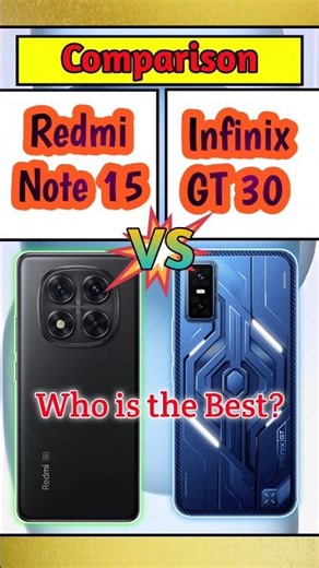 Redmi Note 15 vs Infinix GT 30 🔥 Full Comparison | Gaming, Camera & Battery Test! #rightbytech