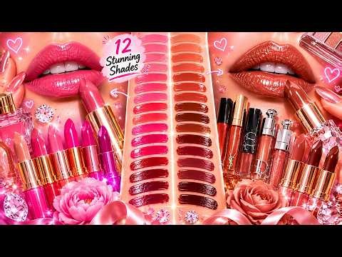 ✨ Lipstick Collection & Lip Swatches ASMR 💄 Satisfying No Talking Makeup Video