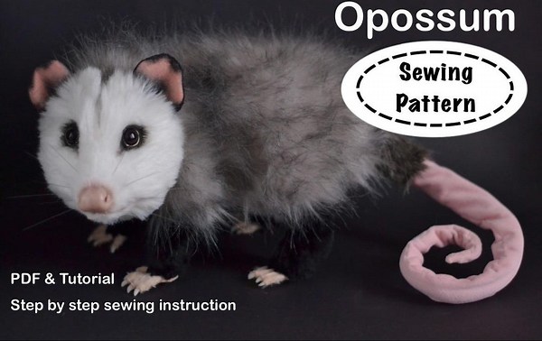 PDF Tutorial and Pattern of Realistic Opossum, Step by Step Sewing Instruction, Instand Download, How to Make Stuffed Animals - Etsy