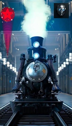 Railway Locomotivetransformation to Robot with full gold armor