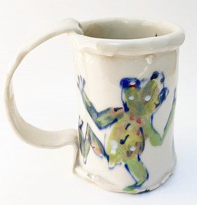 Frog or Toad, Adorable Mug, Rustic Pottery, 24 Oz Primitive Cup - Etsy