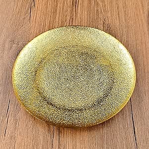 Red Pomegranate AURA 8.25" Salad Plate Set of 4 Gold
