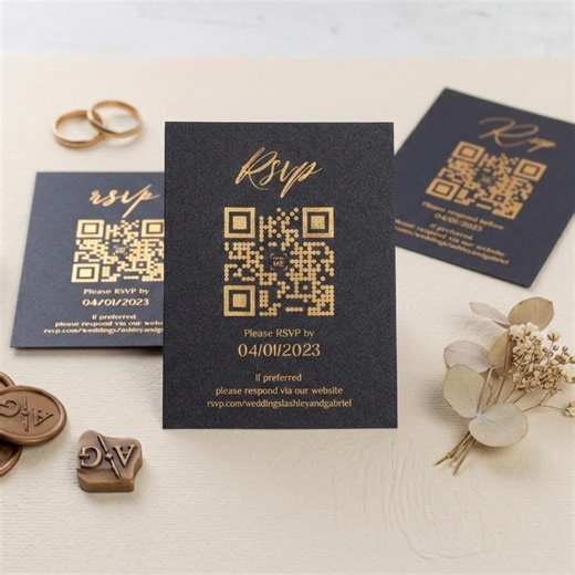 RSVP QR Code Card for Wedding Invitation, Matching Wedding Stationery Insert, Modern RSVP Card With Qr, Custom Response Info - Etsy Australia