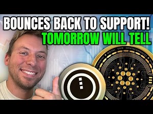 CARDANO ADA - BOUNCES BACK TO SUPPORT!!! WE MUST WATCH THIS TOMORROW!