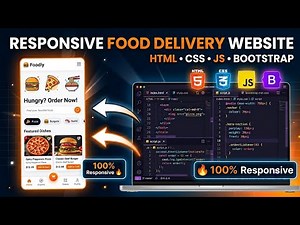 Responsive Food Delivery Website 🍔🔥 | HTML CSS JavaScript Bootstrap | Foodly UI