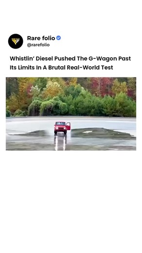Rare Folio on Instagram: "Instead of labs and simulations, Whistlin’ Diesel subjected the Mercedes‑AMG G63 to raw abuse—water, impacts, debris, and relentless punishment. Built with body-on-frame construction and triple locking differentials, this test wasn’t about what failed, but what survived when physics met overbuilt engineering. whistlin diesel g wagon durability test mercedes amg g63 off road engineering extreme testing automotive physics viral car rarefolio #WhistlinDiesel #GWagon #Durab