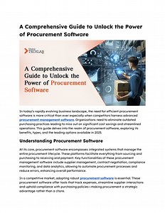 A Comprehensive Guide to Unlock the Power of Procurement Software - SlideServe