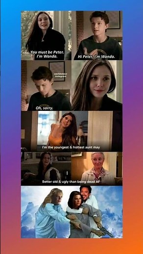 When Peter Realizes He Just Met Wanda... Twice 😳#marvel #avengers #ironman #loki #trending #shorts