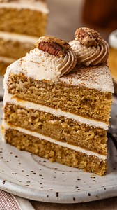 Day 2 of Cake Week! Today we have this Spice Cake. The layers are soft and moist and the spice cream cheese frosting is my favorite thing ever!! ❤️ Recipe: https://www.piesandtacos.com/spice-cake/ #cake #cakedecorating #cakecakecakee | Pies and Tacos