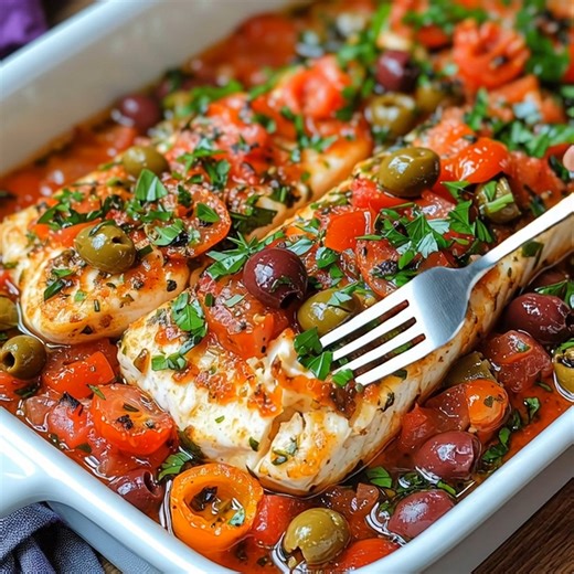 30K views · 99 reactions | Mediterranean Baked Cod with Tomatoes and...