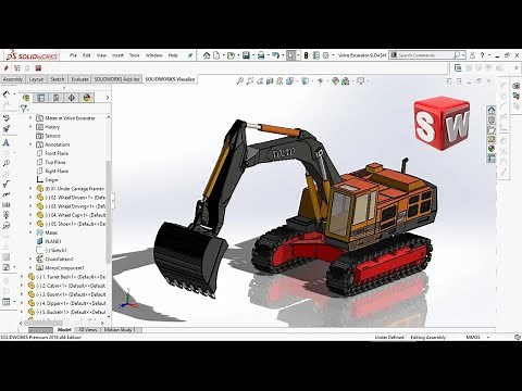 Solidworks Tutorial HP | Volvo Excavator EC650 | Excavator
